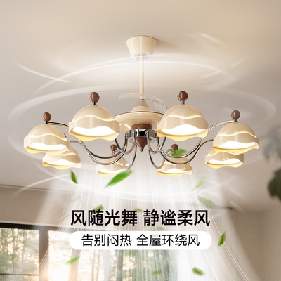 法式中古风客厅风扇吊灯2026新款