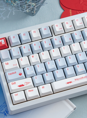 URE Summer夏日键帽蓝色大全套PBT热升华原厂/MOA适65/75机械键盘