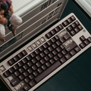 URE酒红/黑灰/白/蓝/粉/紫/绿/咖啡雾透PC键盘键帽客制化磁轴原厂