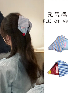 韩系甜美蝴蝶结鲨鱼夹百搭