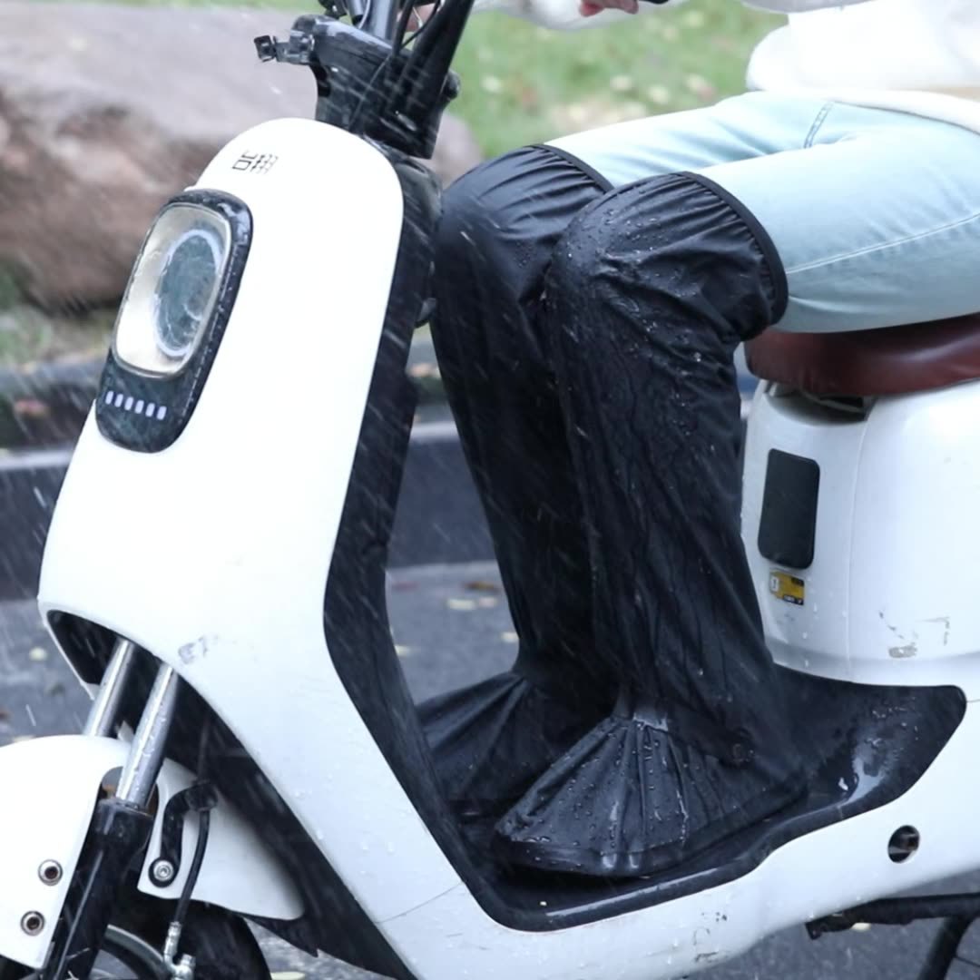 超高筒鞋套户外加厚骑行防水雨靴鞋套雨天男女款防滑耐磨防沙雨具