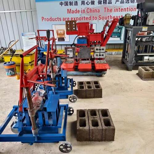 出口标准TF4-25全自动免烧制砖机 沿彩砖空心砖标砖brick machine