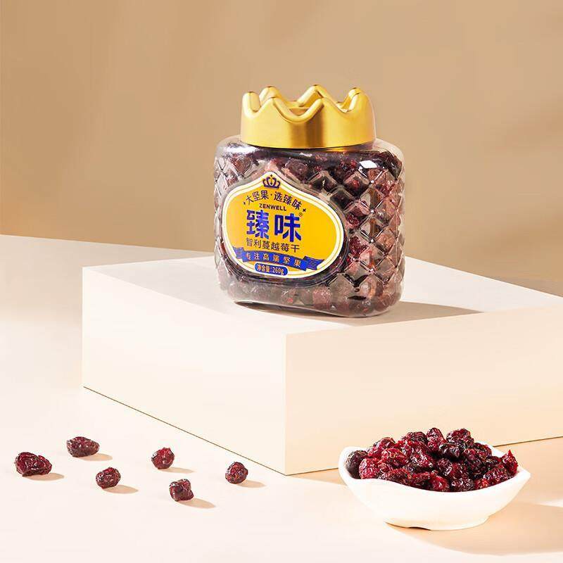 臻味 智利蔓越莓干300g水果干罐装 原料蔓越莓干孕妇儿童营养