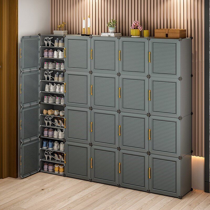 발코니 신발장 자외선 차단 및 방수 공간을 차지하지 않는 다층 소형 신발장 가정용 베이비 도어 실외 도어 방수