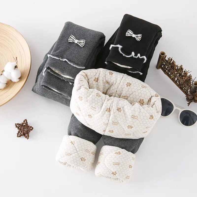 女童加绒加厚棉裤冬季儿童三层特厚长裤子宝宝女孩保暖打底裤外穿