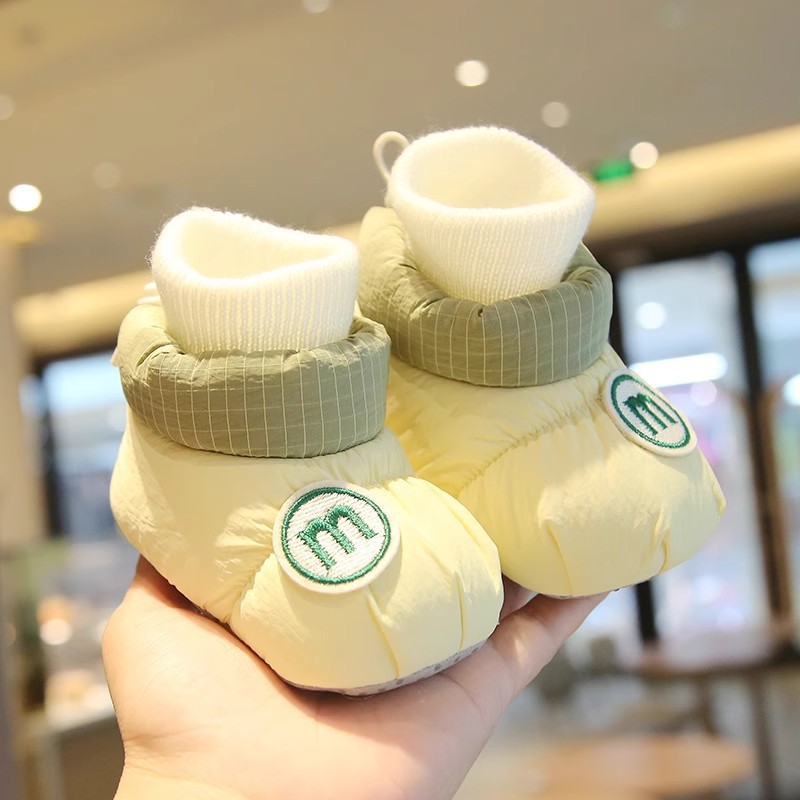 婴儿秋冬加绒学步棉鞋0-6月