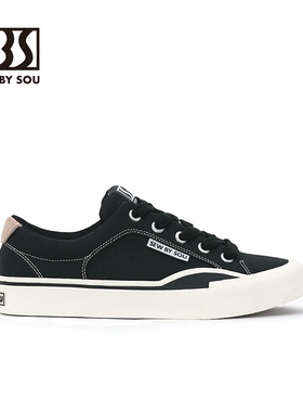 SEWBYSOU日系经典黑色滑板鞋SBS复古百搭低帮板鞋小众运动帆布鞋
