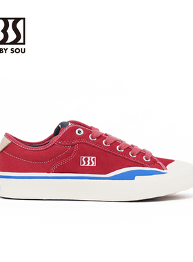 SEWBYSOU小众复古酒红滑板鞋 SBS2023新款夏季低帮厚底帆布鞋男女