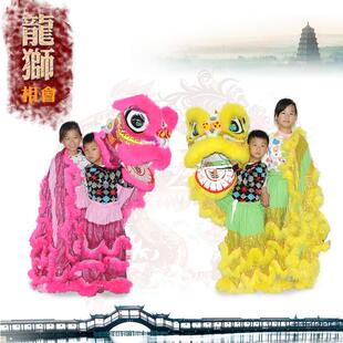 儿童舞狮南师舞狮羊毛狮子 醒狮舞龙舞狮道具 舞台表演 双人舞狮