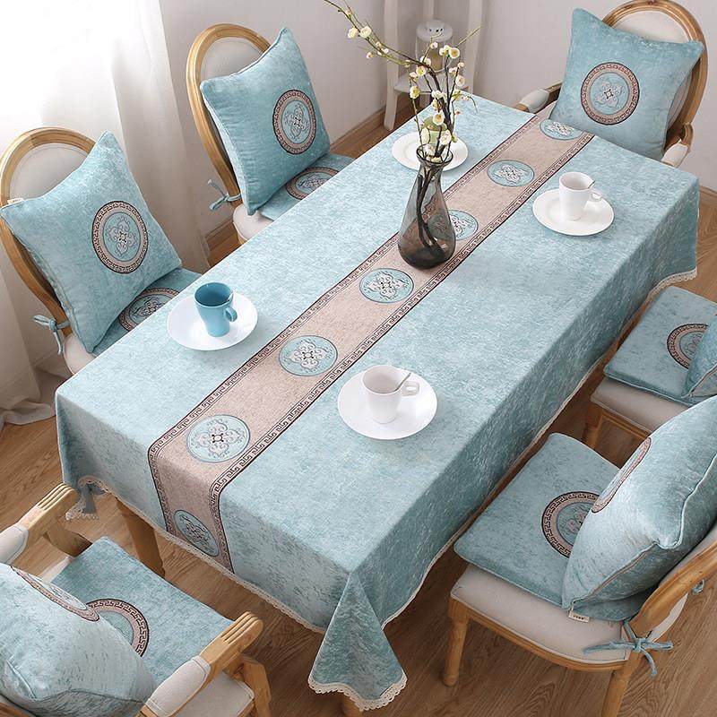 新中式绣花桌布布艺中国风古典复古餐桌布长方形欧式仿棉麻台布,居家布艺,桌布,淘宝优惠券,粉丝福利购,淘宝优惠卷