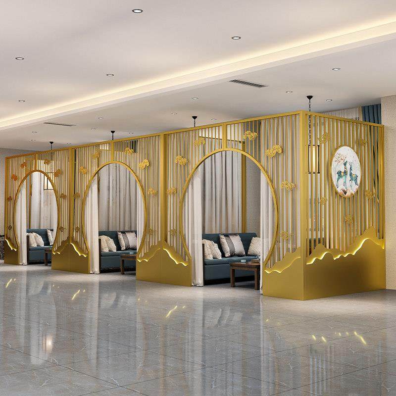 新中式铁艺屏风隔断月亮门洞火锅店餐厅卡座茶楼包间拱门格栅定制,商业/办公家具,办公屏风/隔断,淘宝优惠券,粉丝福利购,淘宝优惠卷