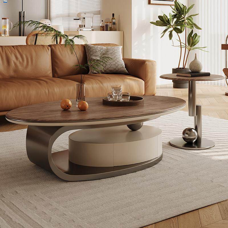 轻奢茶几现代极简家用储物意式 客厅设计师椭圆形茶几桌,住宅家具,茶几,淘宝优惠券,粉丝福利购,淘宝优惠卷