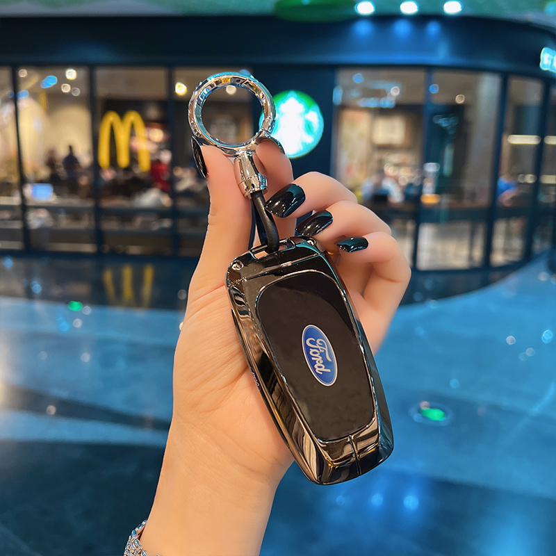 福特蒙迪欧钥匙套锐际探险者车用钥匙包扣壳高档金牛座锐界福克斯