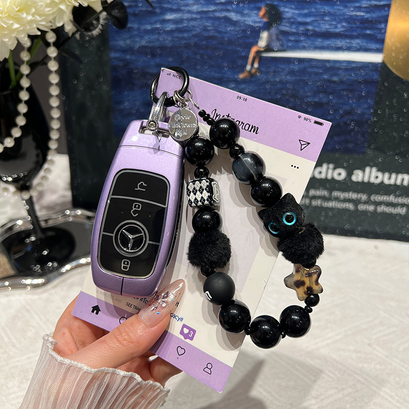 奔驰e300l钥匙套a200l包glc保护gla200车gle350扣glb220壳c260l女