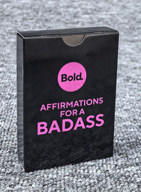 英文版 Affirmation for a Badass 纸牌游戏 桌游玩具 坏人游戏