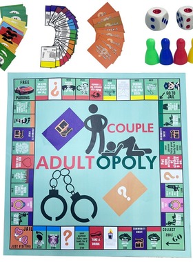 跨境新品Adult Couple GameNight成人约会游戏之夜大富翁情侣