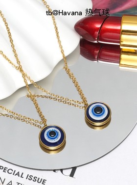 evileye恶魔之眼不锈钢锁骨链