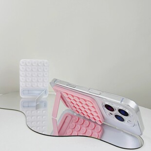 粘贴式硅胶吸盘固定神器黏贴背贴墙面折叠支架通用创意桌面支撑架