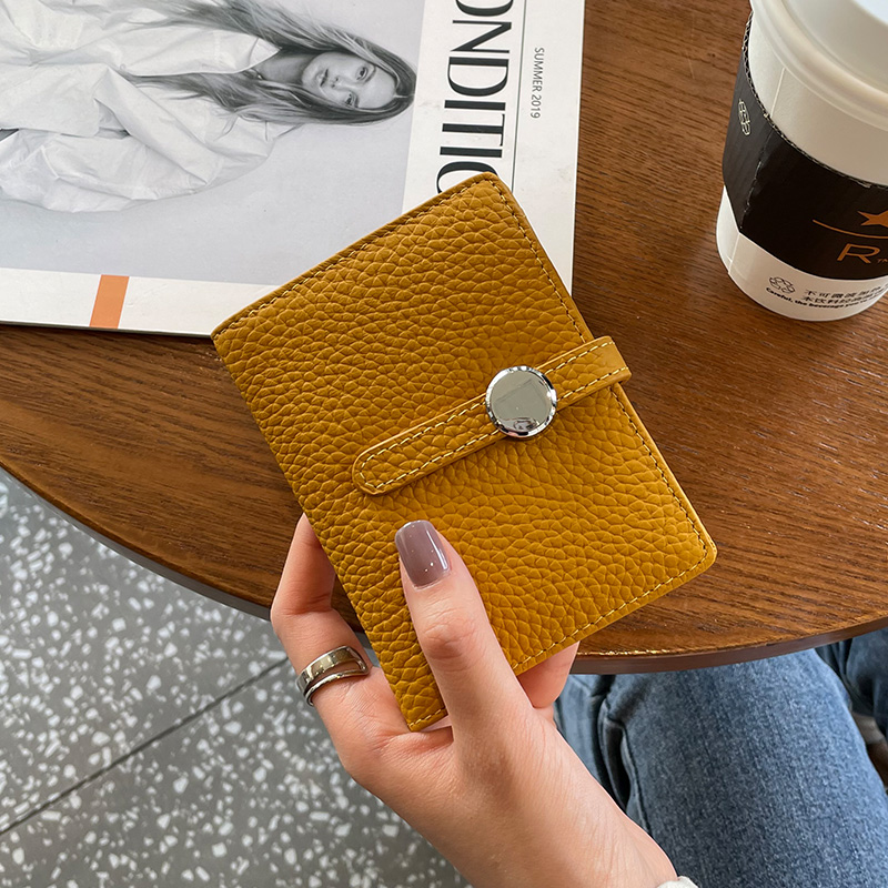 2025新款钱包女短款真软皮两折抽带软皮钱夹多卡位简约皮夹竖款