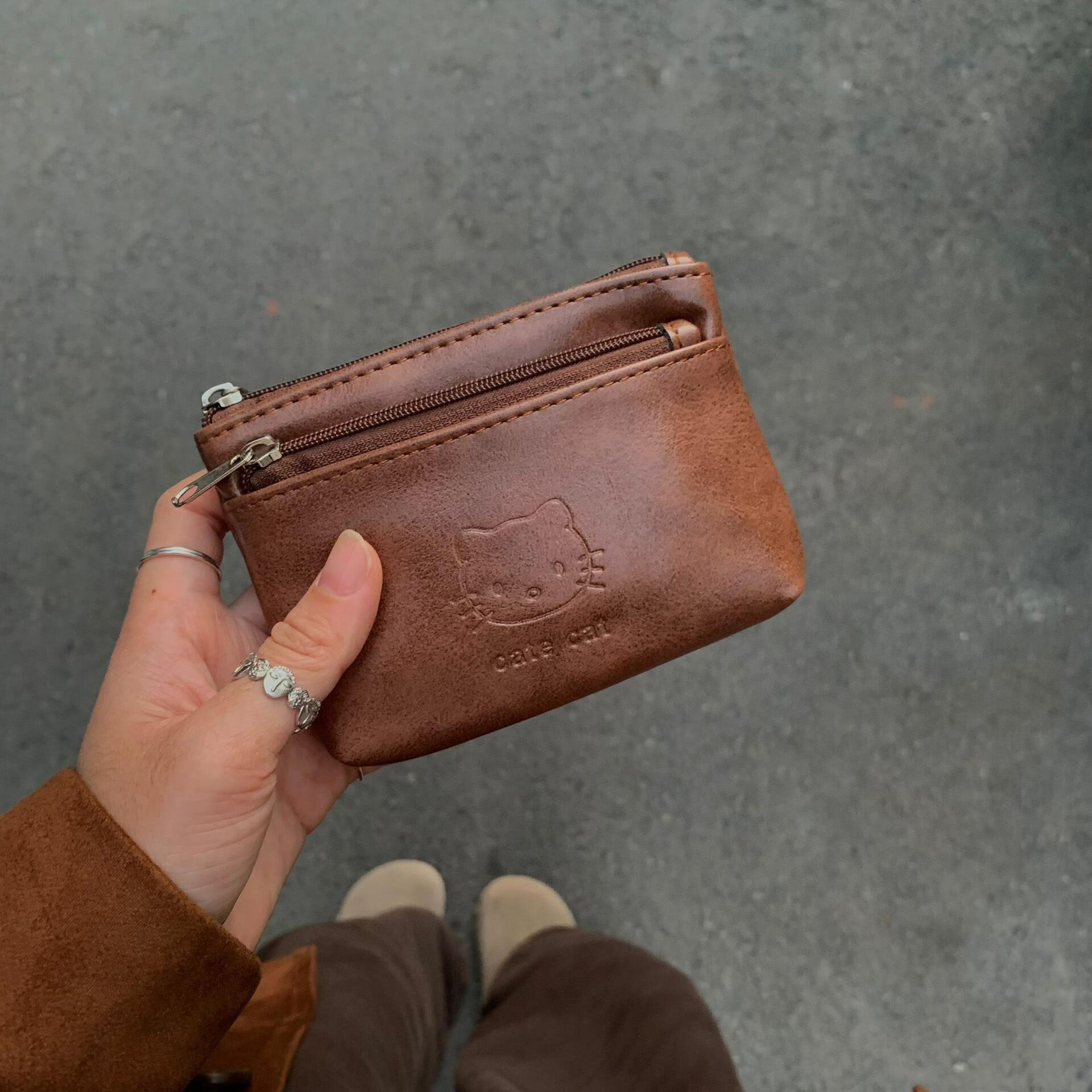 复古KT猫零钱包女式新款小巧可爱便携耳机钥匙证件随身拉链小卡包,箱包皮具/热销女包/男包,钱包,淘宝优惠券,粉丝福利购,淘宝优惠卷