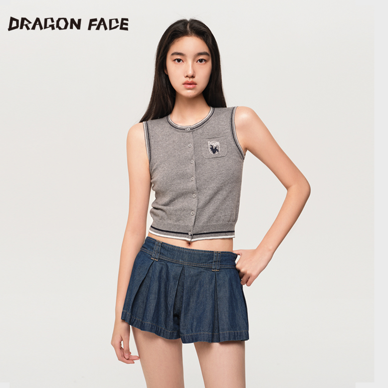 【明星同款】龙脸 DRAGON FACE高尔夫圆领针织背心