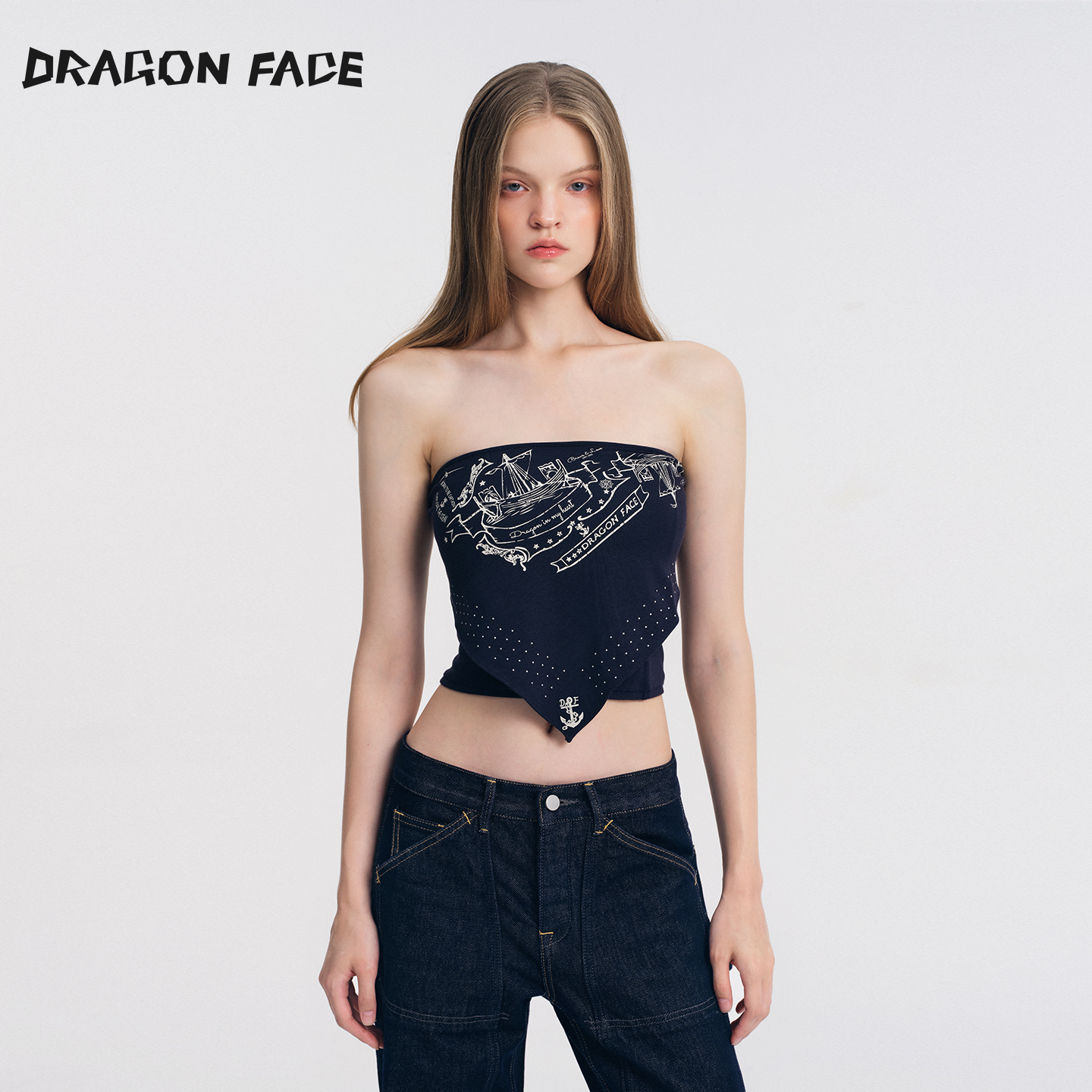 【何超莲同款】龙脸 DRAGON FACE 双层印花抹胸