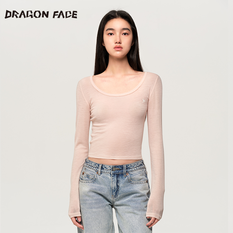 【明星同款】龙脸DRAGON FACE 舞蹈长袖打底衣100%绵羊毛打底衫