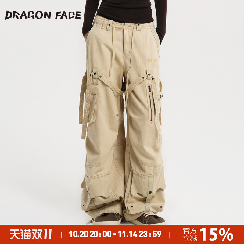 【何超莲同款】龙脸DRAGON FACE  驯龙猎装裤 多口袋休闲长裤
