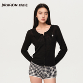 衬衫 龙脸DRAGONFACE针织修身 100%绵羊毛衬衫 明星同款