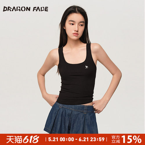 【明星同款】龙脸 DRAGON FACE 条纹运动背心修身背心网球背心