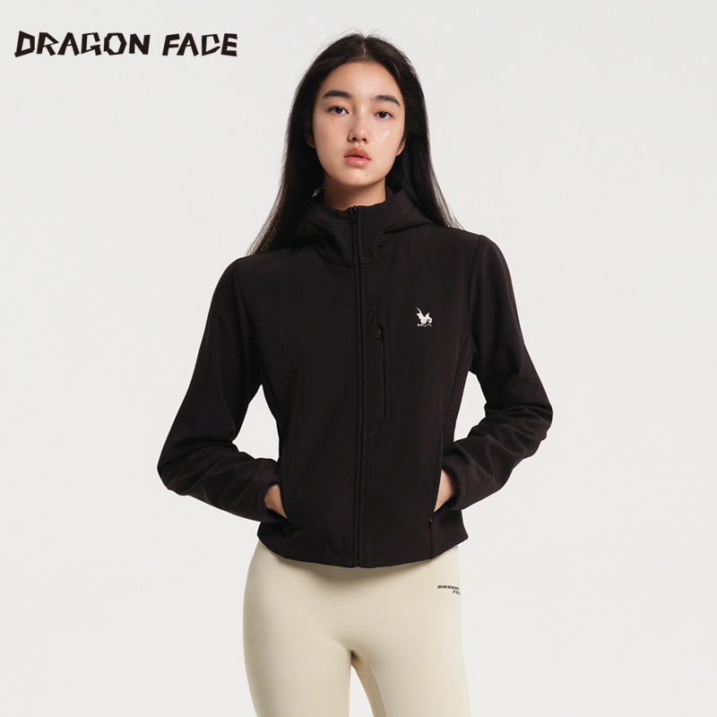 【明星同款】龙脸DRAGON FACE 加绒防风外套运动外套开衫卫衣