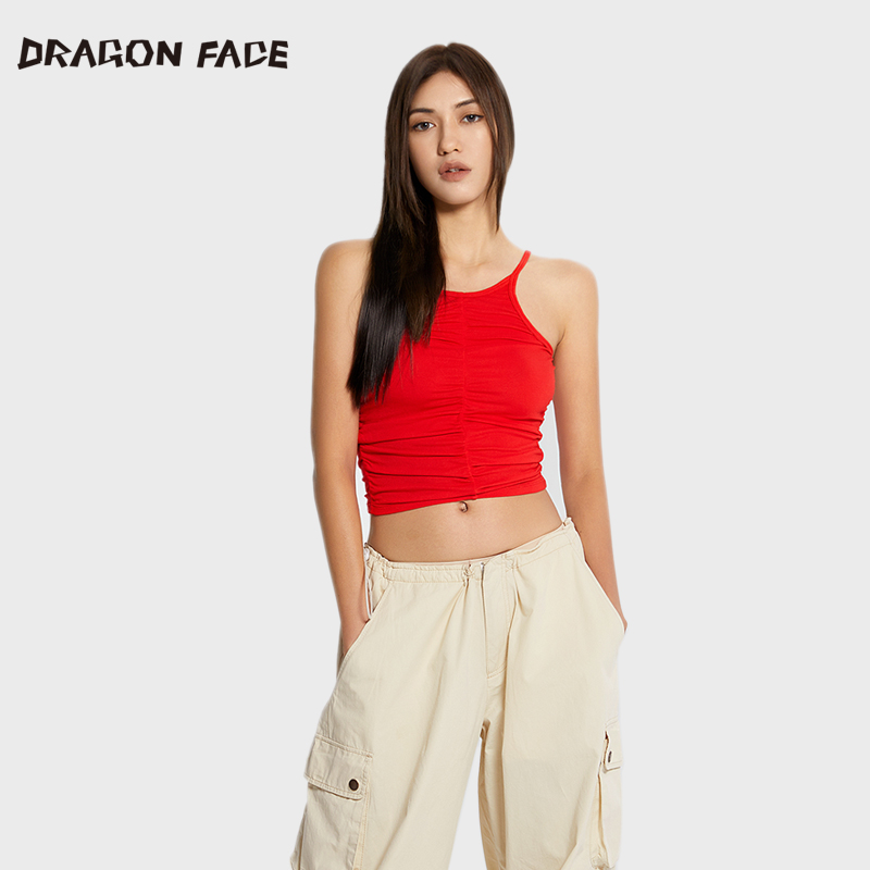 背心DRAGONFACE/龙脸抽褶百搭