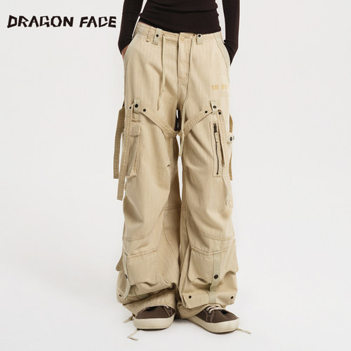【何超莲同款】龙脸DRAGON FACE  驯龙猎装裤 多口袋休闲长裤