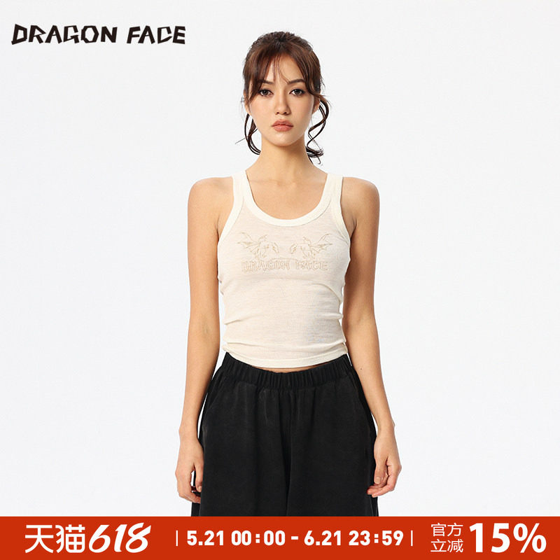 【何超莲同款】龙脸DRAGONFACE部落薄羊毛背心100%绵羊毛背心