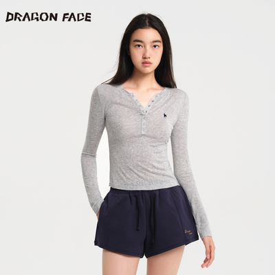 【林允同款】龙脸 DRAGON FACE航海亨利领上衣 休闲针织衫