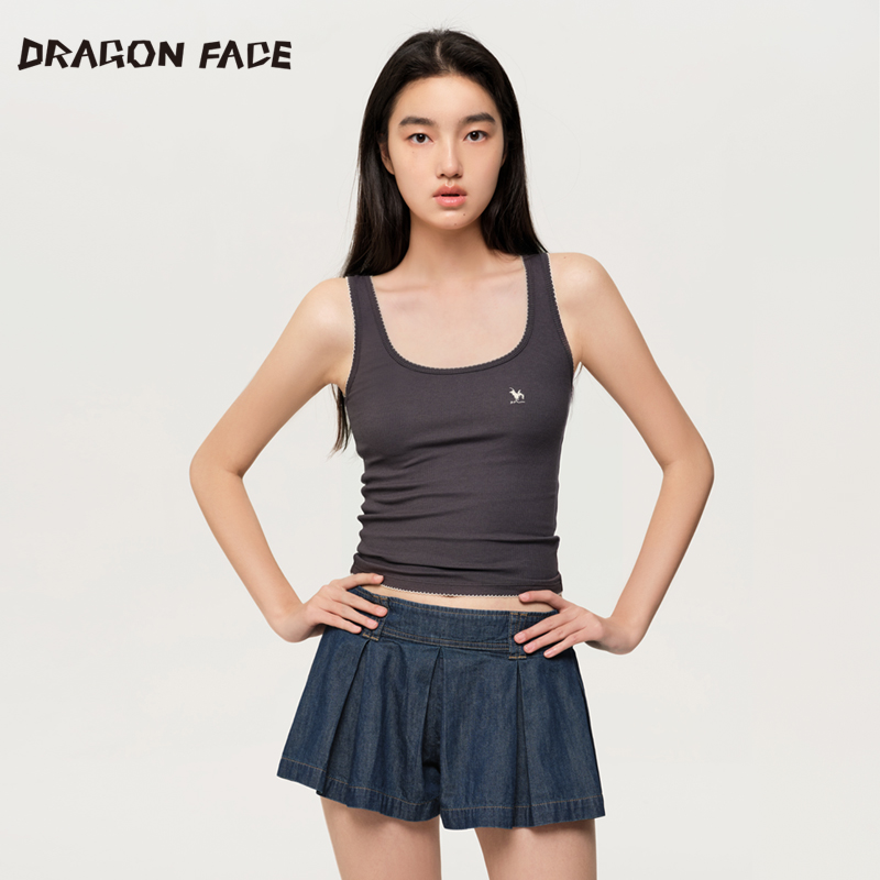 【明星同款】龙脸 DRAGON FACE 深U领背心 修身背心吊带