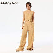 女 FACE习作亚麻背心100%亚麻阔腿裤 明星同款 龙脸DRAGON
