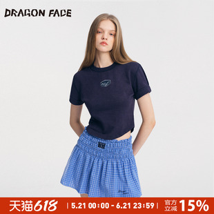 【明星同款】龙脸 DRAGONG FACE 抽褶格子半裙