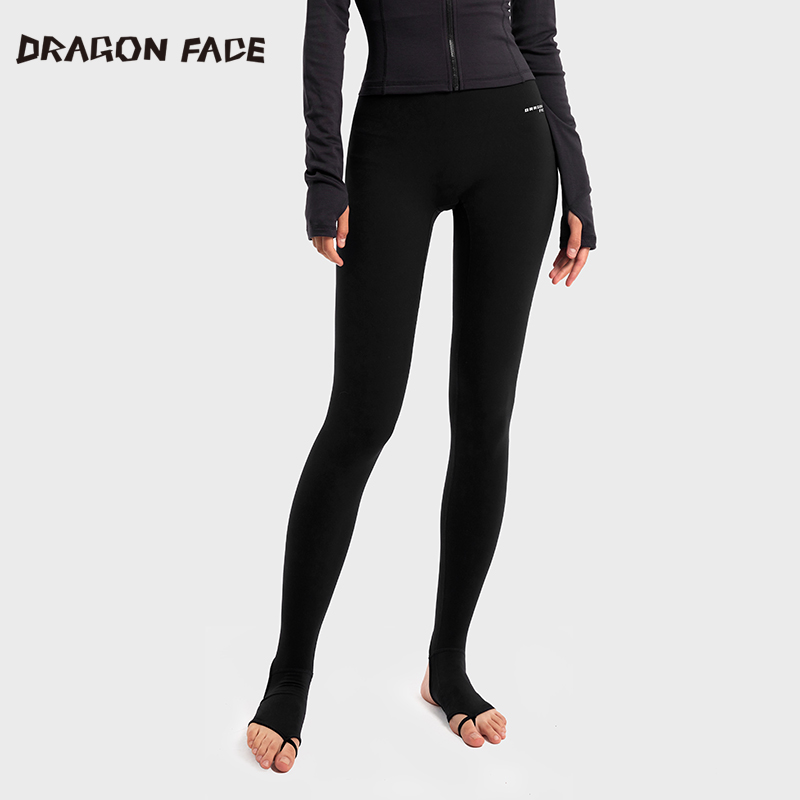 【明星同款】龙脸DRAGONFACE 触感踩脚瑜伽裤 休闲健身打底裤
