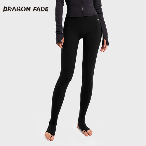 【明星同款】龙脸DRAGONFACE 触感踩脚瑜伽裤 休闲健身打底裤