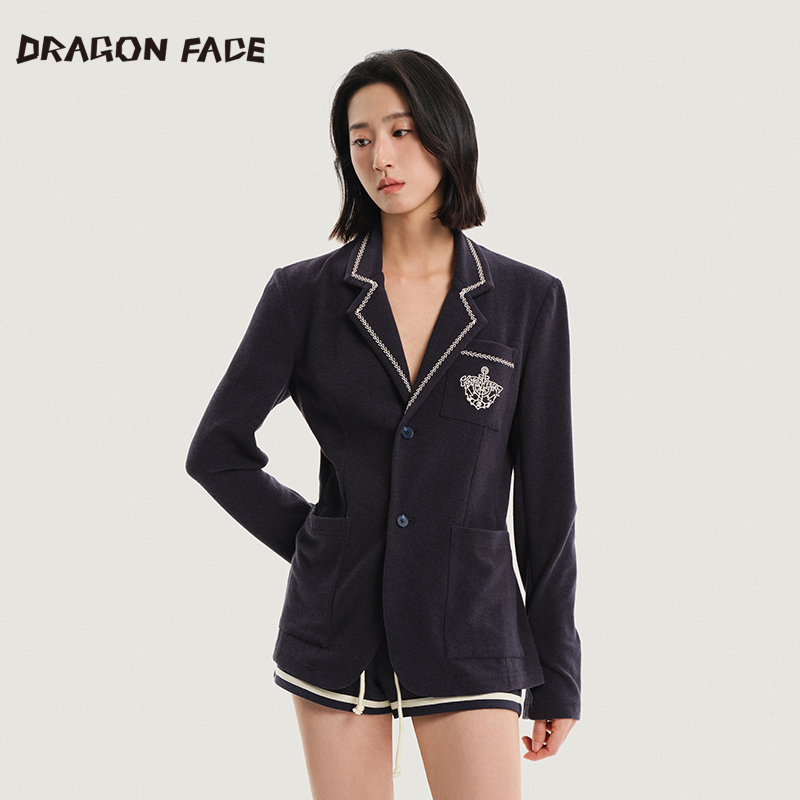 【明星同款】龙脸 DRAGON FACE毛巾布西服外套