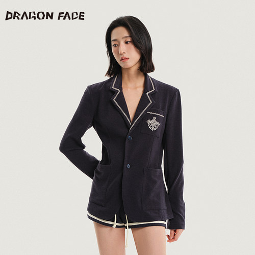 【明星同款】龙脸 DRAGON FACE毛巾布西服外套