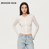 明星同款 连帽拉链开衫 龙脸 DRAGON FACE 修身 针织衫