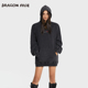 明星同款 龙脸DRAGONFACE宽松休闲运动做旧连帽卫衣