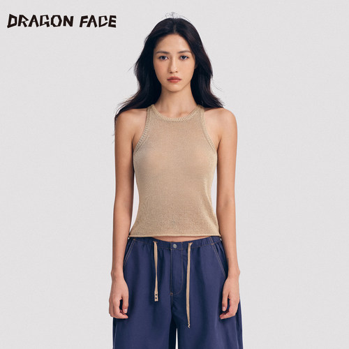 【明星同款】龙脸DRAGON FACE 干爽无袖针织背心 休闲修身背心