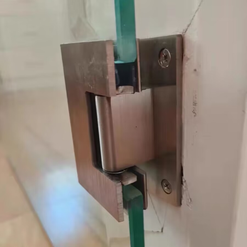 304不锈钢无框玻璃门合页双向玻璃门夹淋浴房铰链180度平开浴室夹