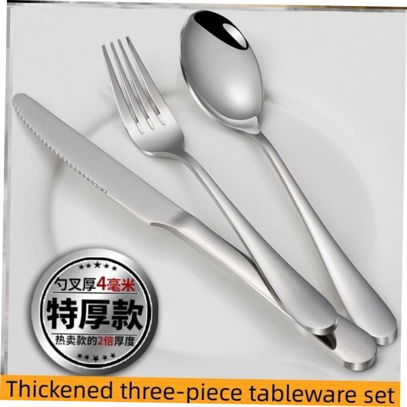 Stainless steel cutlery knife, fork and spoon three piece 1