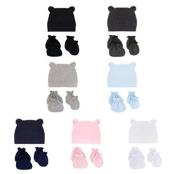 Soft Cotton Newborn Baby and Mitten Socks Set Breathable