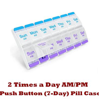 Pill Case Medicine Planner Daily Vitamin Organizer Weekly
