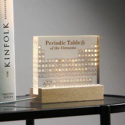 Acrylic Periodic Table Of Elements With Real Samples With